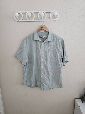 Old Navy Men's Short-Sleeve Button-Down Shirt - Sage Green